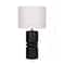 22" Black Ceramic Table Lamp with White Fabric Shade by Ashland®